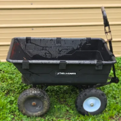 Sale Photo Thumbnail #105: Tires need replaced but this cart works well and will carry trash,  clippings,  debris around your yard or property with ease.