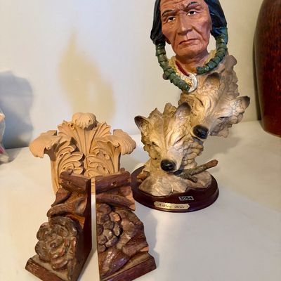 Sale Photo Thumbnail #419: All in good condition. Native American item is by Ashley Belle.