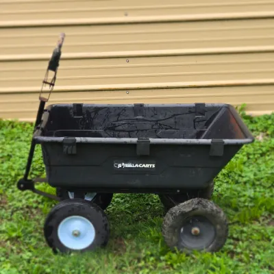 Sale Photo Thumbnail #104: Tires need replaced but this cart works well and will carry trash,  clippings,  debris around your yard or property with ease.