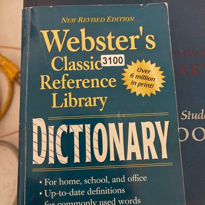 Sale Photo Thumbnail #311: Lot of 4 Webster dictionaries. Including one that is older and three newer student versions.