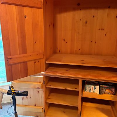 Sale Photo Thumbnail #297: Large beautiful hutch with shelving, drawers and lots of storage space.