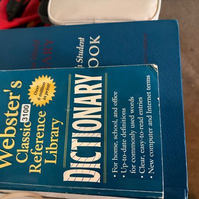 Sale Photo Thumbnail #313: Lot of 4 Webster dictionaries. Including one that is older and three newer student versions.