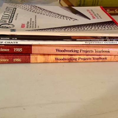 Sale Photo Thumbnail #438: Lot of 5 woodworking magazines and books in great condition.
