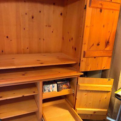 Sale Photo Thumbnail #298: Large beautiful hutch with shelving, drawers and lots of storage space.