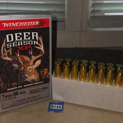 Sale Photo Thumbnail #156: Full box of ammo rounds. 
140 grain