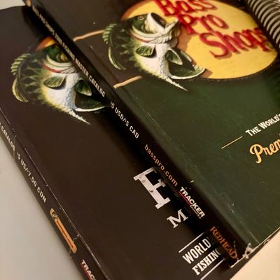 Sale Photo Thumbnail #431: Lot of many fishing books, maps and magazines. Good condition.