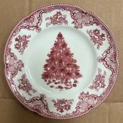 Red Christmas Johnson Bros Plate 