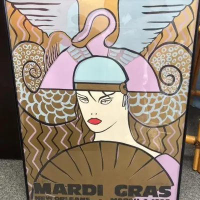 Mardi Gras New Orleans Framed Eclectic Poster 