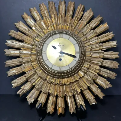 Syroco Sunburst Wall Clock