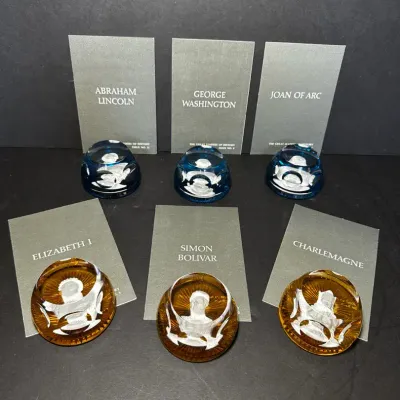 Great Leaders Of History 6 Pc Paperweight Set