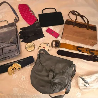 Vintage Handbags, Belts, Compact, Gloves