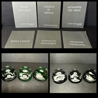 Danbury Mint Cameos In Crystal 6 Pieces