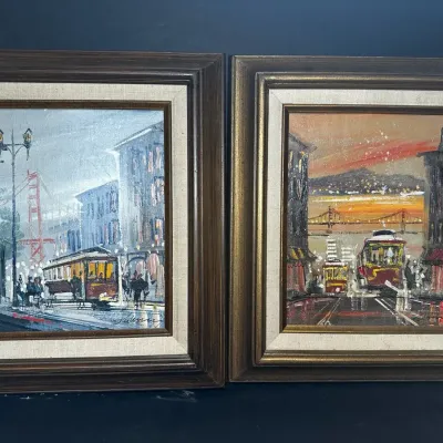 2 John Checkley Oil On Canvas Signed Paintings