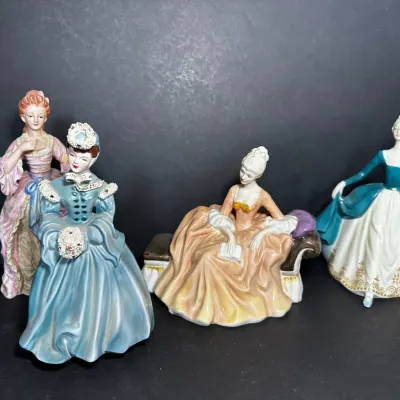 4 Figurines Royal Doulton, Andrea By Sadek & Florence Ceramics 