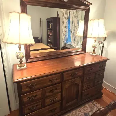 Vintage Deerpath Dresser With Mirror 