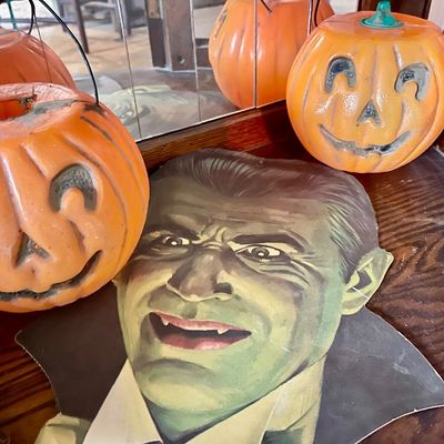 Sale Photo Thumbnail #161: Vintage Halloween apparel decrations