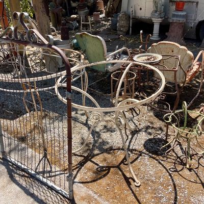 Sale Photo Thumbnail #310: Metal furniture old fencing 
