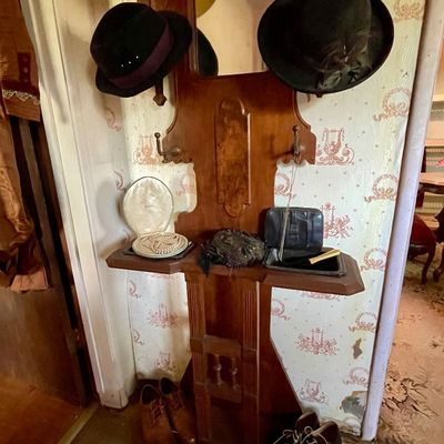 Victorian hat and coat holder 
