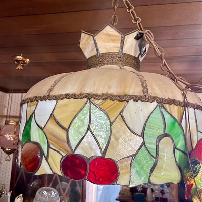 Sale Photo Thumbnail #270: Tiffany style fruit lamp