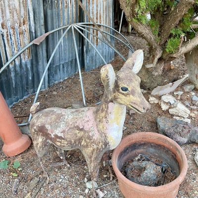 Sale Photo Thumbnail #525: Vintage concrete animals