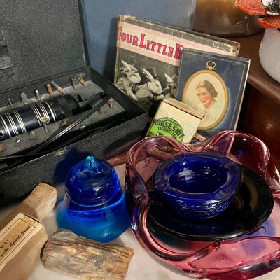 Sale Photo Thumbnail #355: Blue glass 