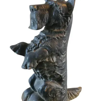 TJ116 VTG 16" Cast Iron Scottish Terrier Doorstop 