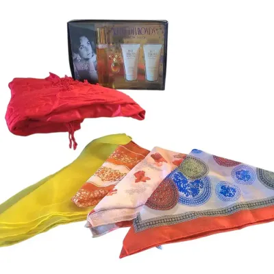 TJ114 White Diamonds Perfume Collection & VTG Scarves/Shawl