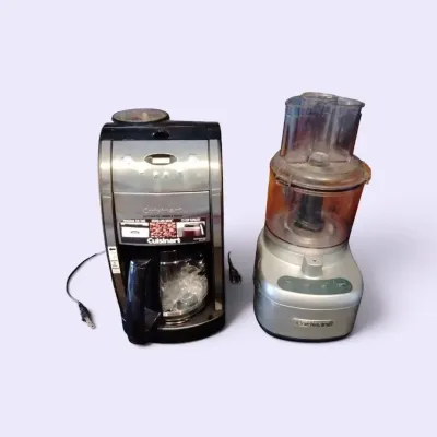 TJ217 Cuisinart Kitchen Appliance Lot - 12-Cup Grind & Brew Coffee Maker & Food Processor