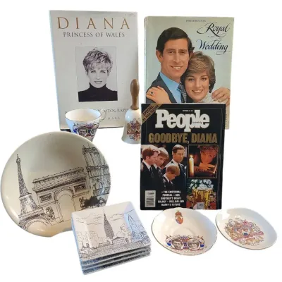 TJ121 Princess Diana Memorabilia & Royal Stratford Bowl