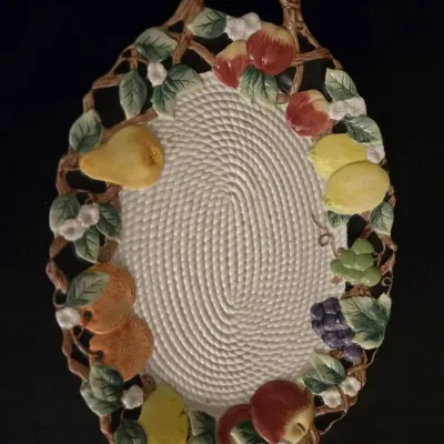 Vintage 1992 fitz and floyd mediterranean fruit oval platter