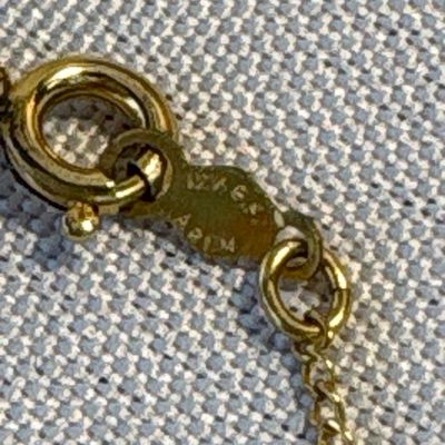 Sale Photo Thumbnail #189: Ring is size 7 and marked 18KT HGE. 15” chain marked 12K G.F.  No markings on 24” herringbone necklace. See pictures