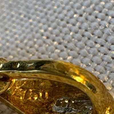 Sale Photo Thumbnail #195: Marked “750” for 18k gold. Total weight is 1.4 grams
