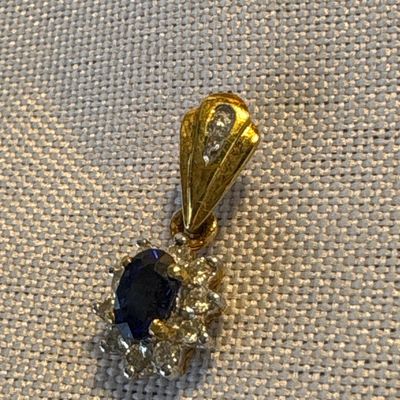 Sale Photo Thumbnail #194: Marked “750” for 18k gold. Total weight is 1.4 grams