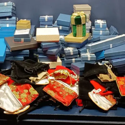 More Than 150 Empty Jewelry Boxes Plus Bags