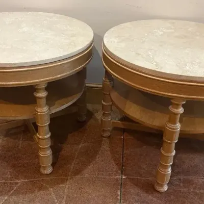 These Are Marble-Top Tables, Not Big Bongo Drums!