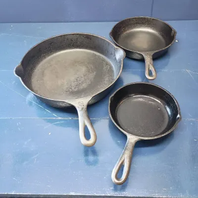 Three Cast Iron Pans