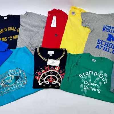 Bulk Graphic Tee Shirt Lot Gildan Lisa International Russell Athletic Men Women Mix Size