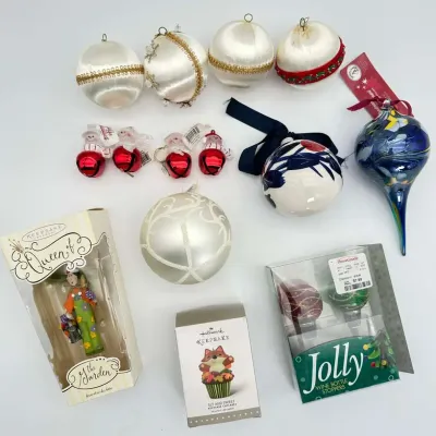Hallmark Keepsake Ornament Lot Polish Glass Baubles