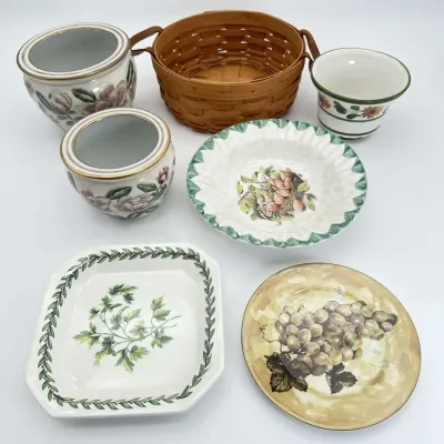 Longaberger Basket Limoges Godinger Decorative Ceramic Decor Lot