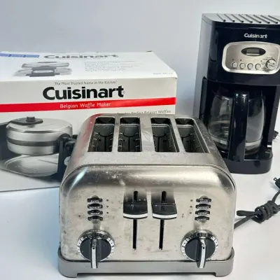 Cuisinart Kitchen Appliance Lot Waffle Maker Toaster Coffee Maker