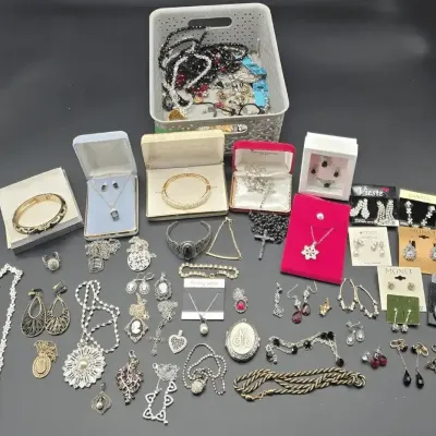 Monet Vieste Sterling Silver Costume Jewelry Lot