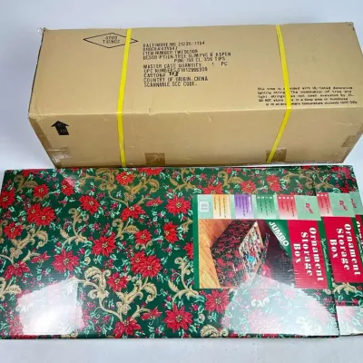 6ft Slim Aspen Pine Christmas Tree Jumbo Ornament Storage Box Set