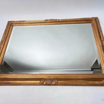 Gold Ornate Wall Mirror 24x36 Decorative Framed Accent Mirror