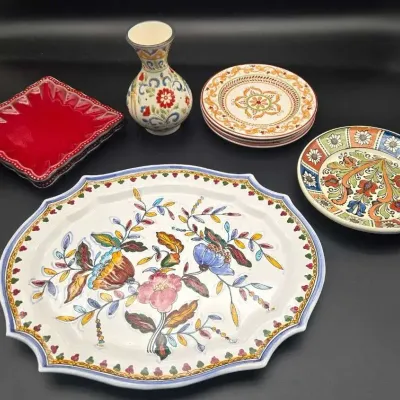World Market Berardos of Portugal Ceramic Dinnerware Lot