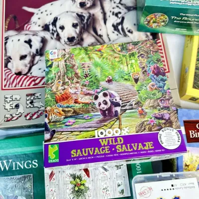 Ceaco Jigsaw Puzzle Lot 1000 Piece Animals Dogs Pandas Wildlife Games