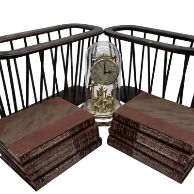 Yale University Press Books Bookends Anniversary Clock Set