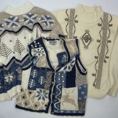 Winter Sweater Lot Knit Pullover Cardigan Tops Assortment