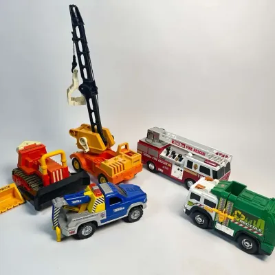 Tonka and Fisher Price Toy Trucks Lot