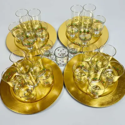 Holiday Glassware Set Goblets