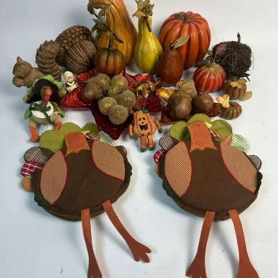 Thanksgiving Fall Decor Lot Pumpkins Gourds